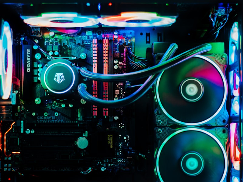 Rows of gaming PCs on the main floor